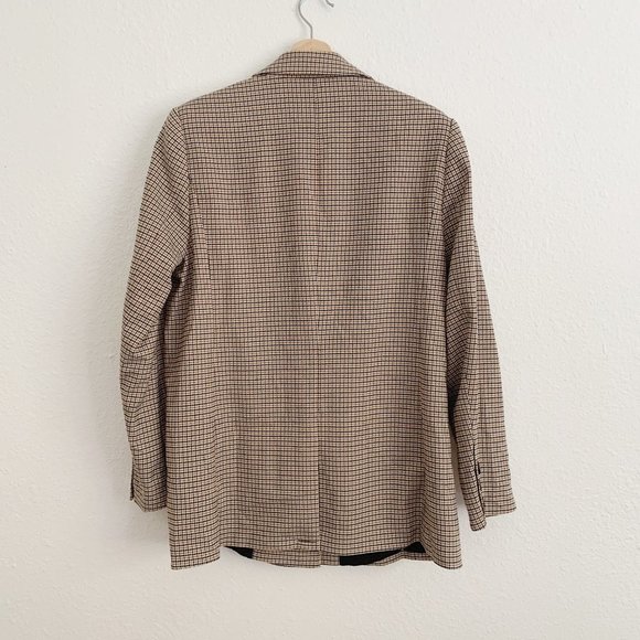 NEW Anine Bing Madeline Houndstooth Blazer In Yellow L - Picture 12 of 13